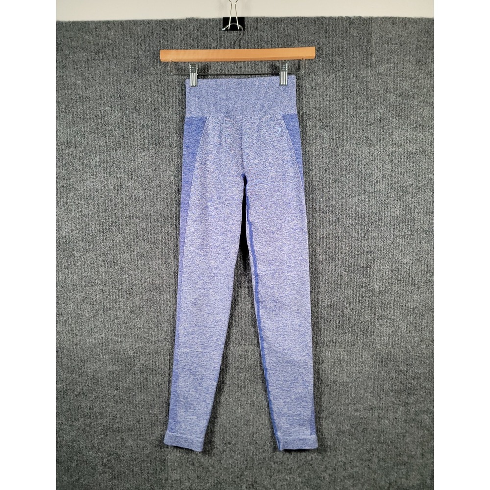 Gymshark Flex High Waisted Athletic Leggings Womens XS Blue Stretch Gym Yoga